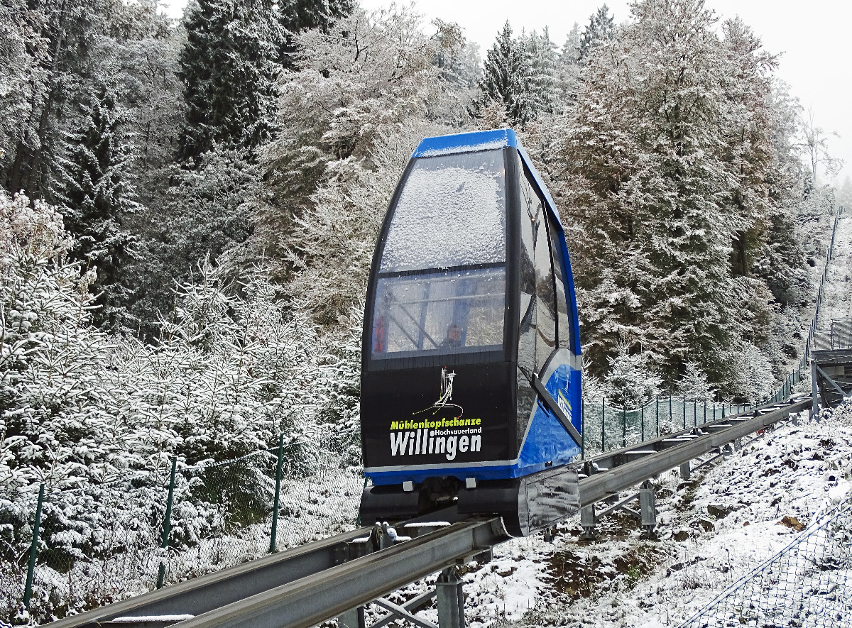 Standseilbahn an der Mühlenkopfschanze in Willingen (Sauerland)