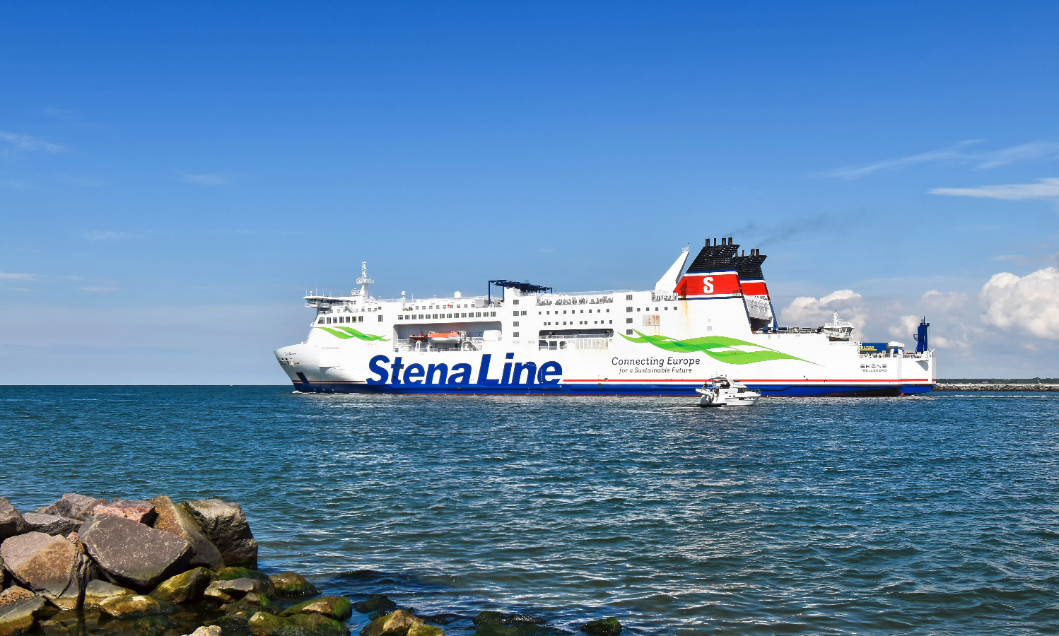 Fährschiff M/S SKÅNE der Reederei Stena Line in Warnemünde
