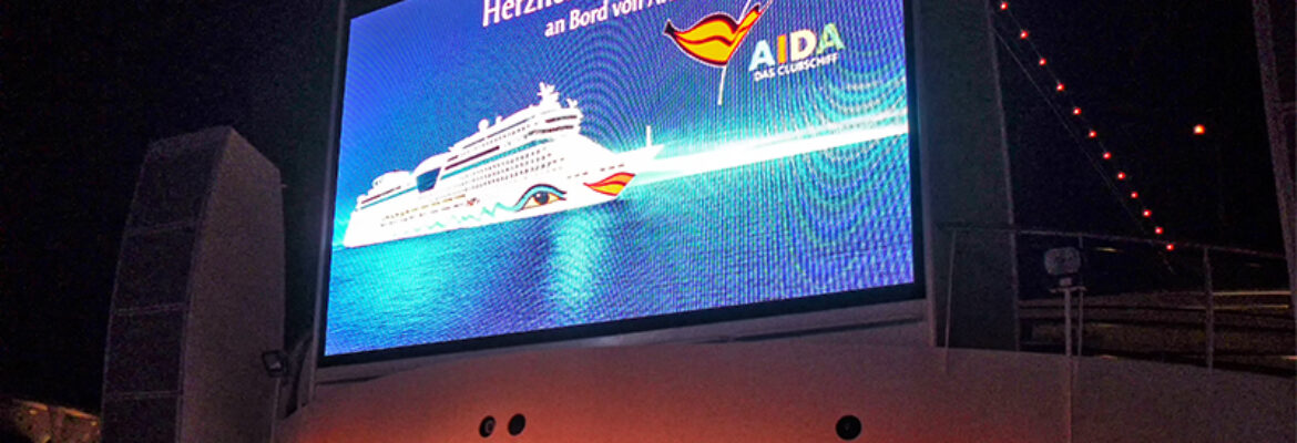 AIDAblu – Videowand (Deck 14)